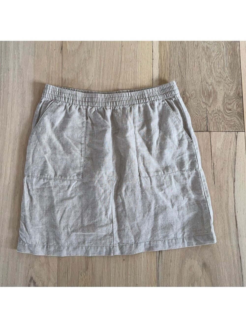 Garnet Hill Beige Stretchy Skirts With Pockets Size 08